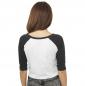 Preview: Urban Classics Ladies Raglan in weiß mit schwarzem Arm von hinten